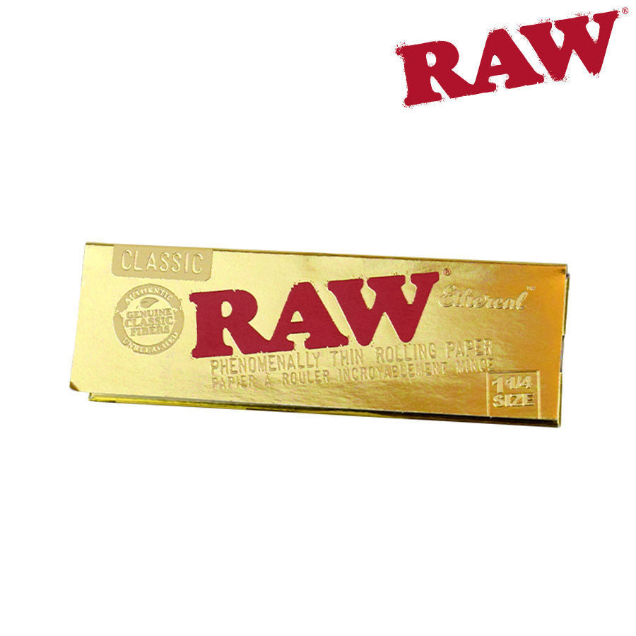 Raw Classic Ethereal 1 1/4 Size Rolling Papers, Pack/50 -  Box/24