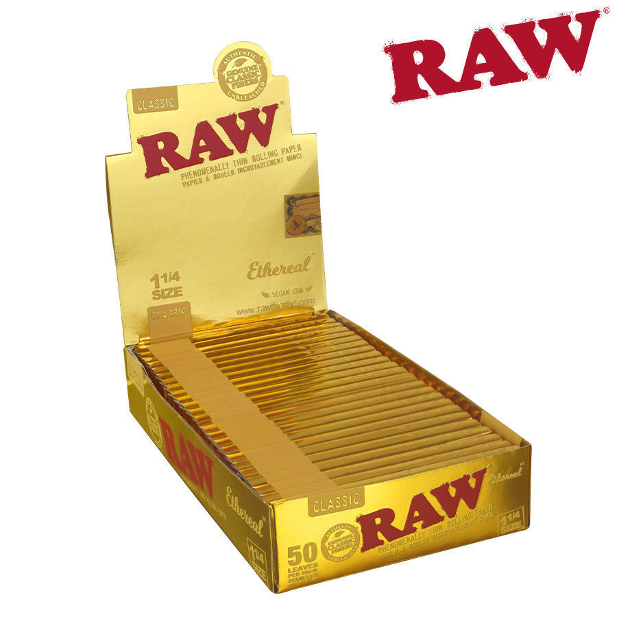 Raw Classic Ethereal 1 1/4 Size Rolling Papers, Pack/50 -  Box/24