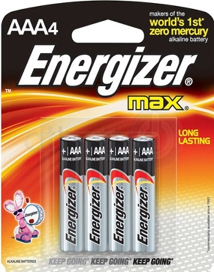 Energizer Max Alkaline Batteries AAA 4ct