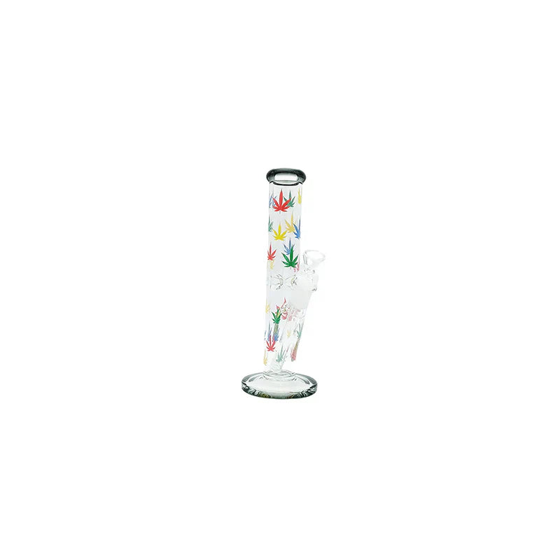 JDL 006 10" Leaf Design Hydro Glass Bong