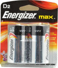 Energizer Max Alkaline Batteries D 2ct