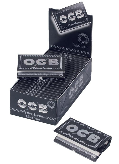 OCB Premium Single-Wide/Double Rolling Paper (Box of 25 Booklets)
