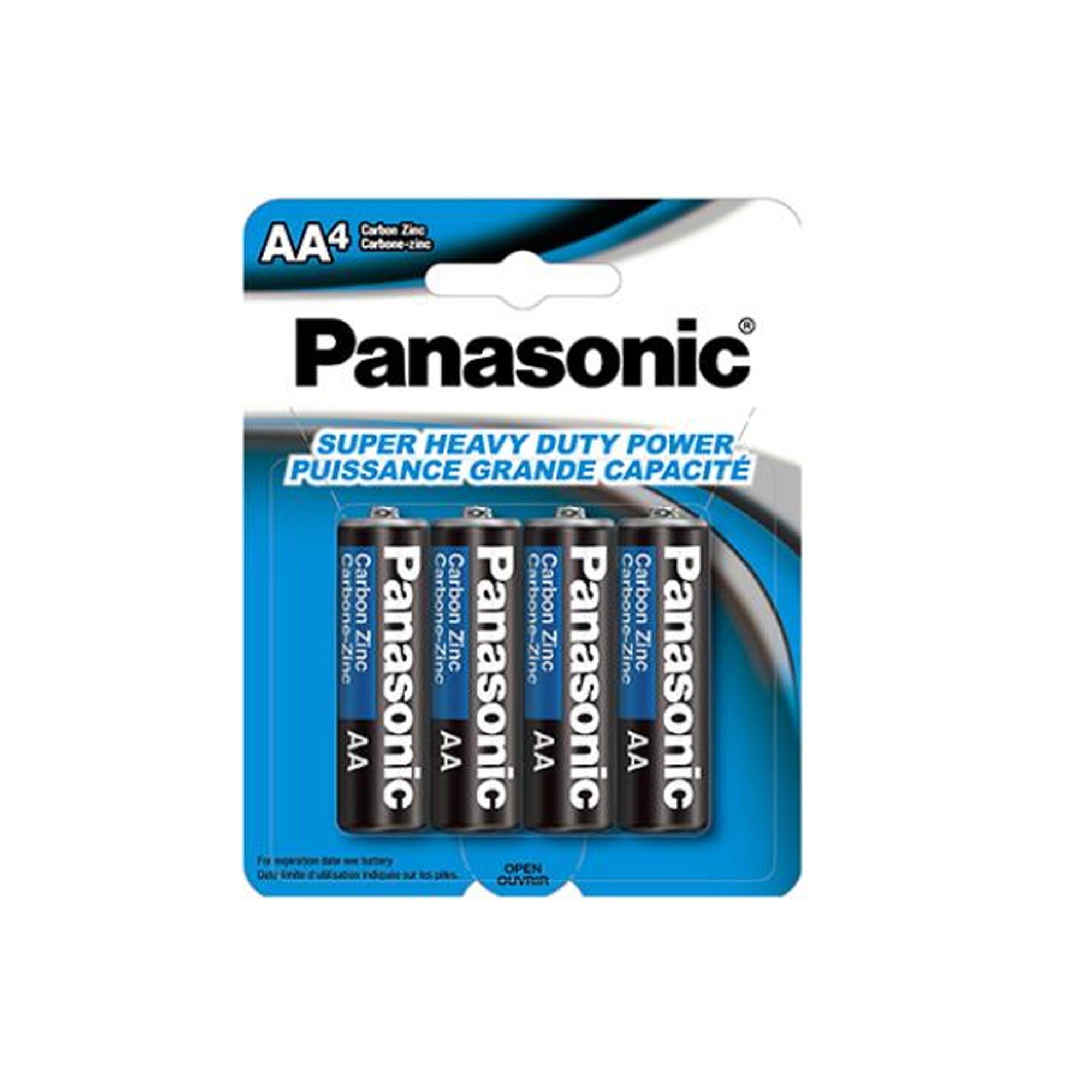 Panasonic Super Heavy Duty Power Carbon Zinc Batteries AA 4ct