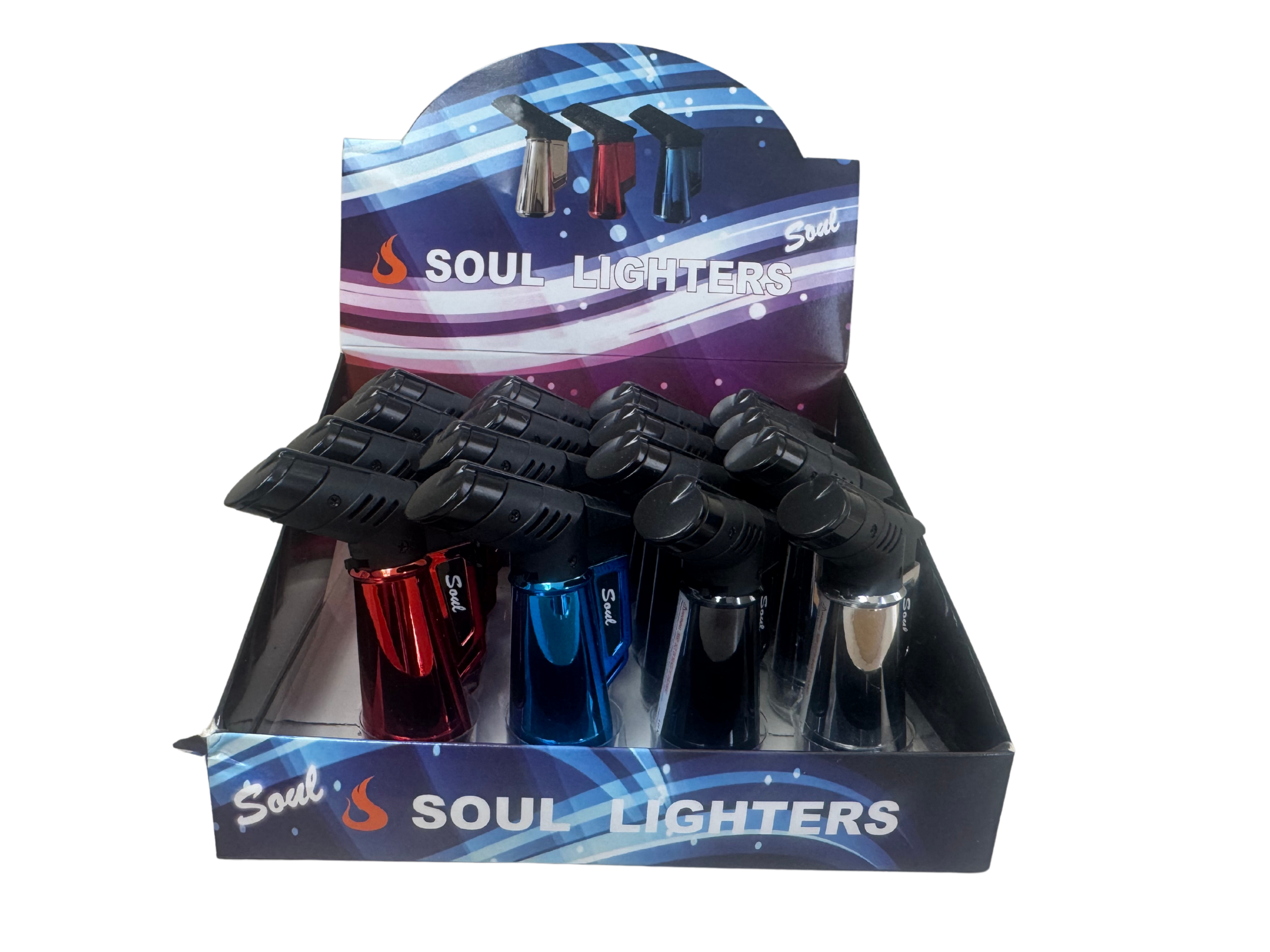 Soul Mini Torch Lighter (16pcs/Display) - 10701-M