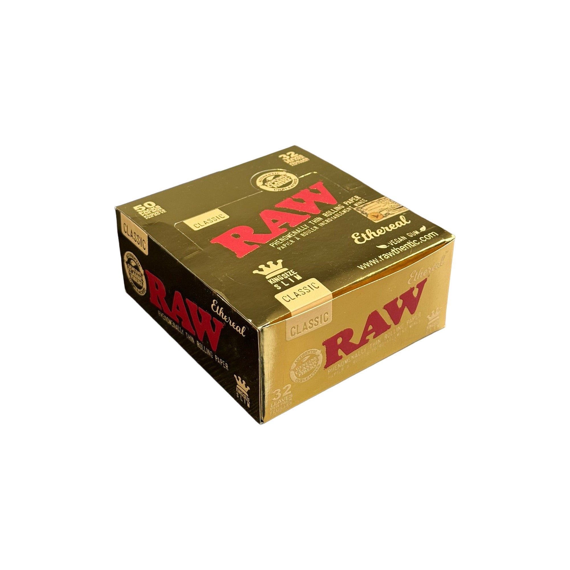 Raw Classic Ethereal King Size Slim Papers - Pack/32 - Box/50