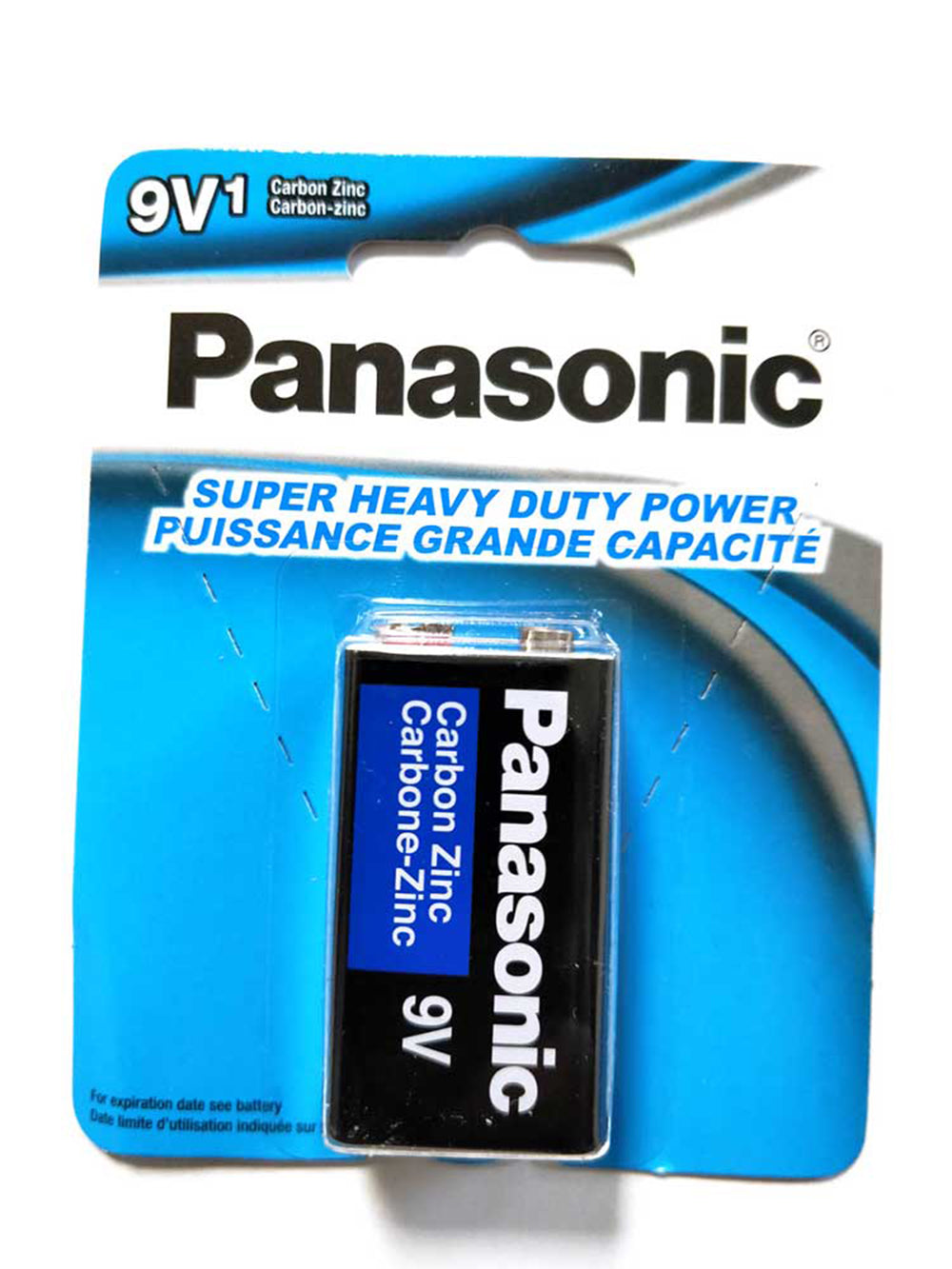 Panasonic Super Heavy Duty Power Carbon Zinc Batteries 9V 1ct