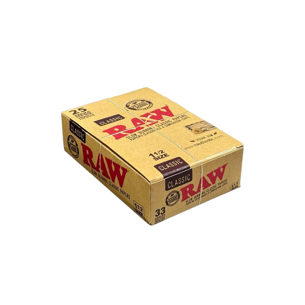 Raw Classic 1/2 Size Rolling Papers, Pack/33 - Box/25