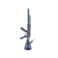 CB-1806 = 28” Tall Gun-Shaped Beaker Bong - Purple