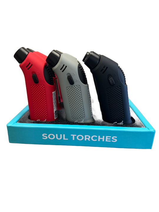 Soul 1828 Bent Multi Purpose Single Flame Torch Lighter (9CT)