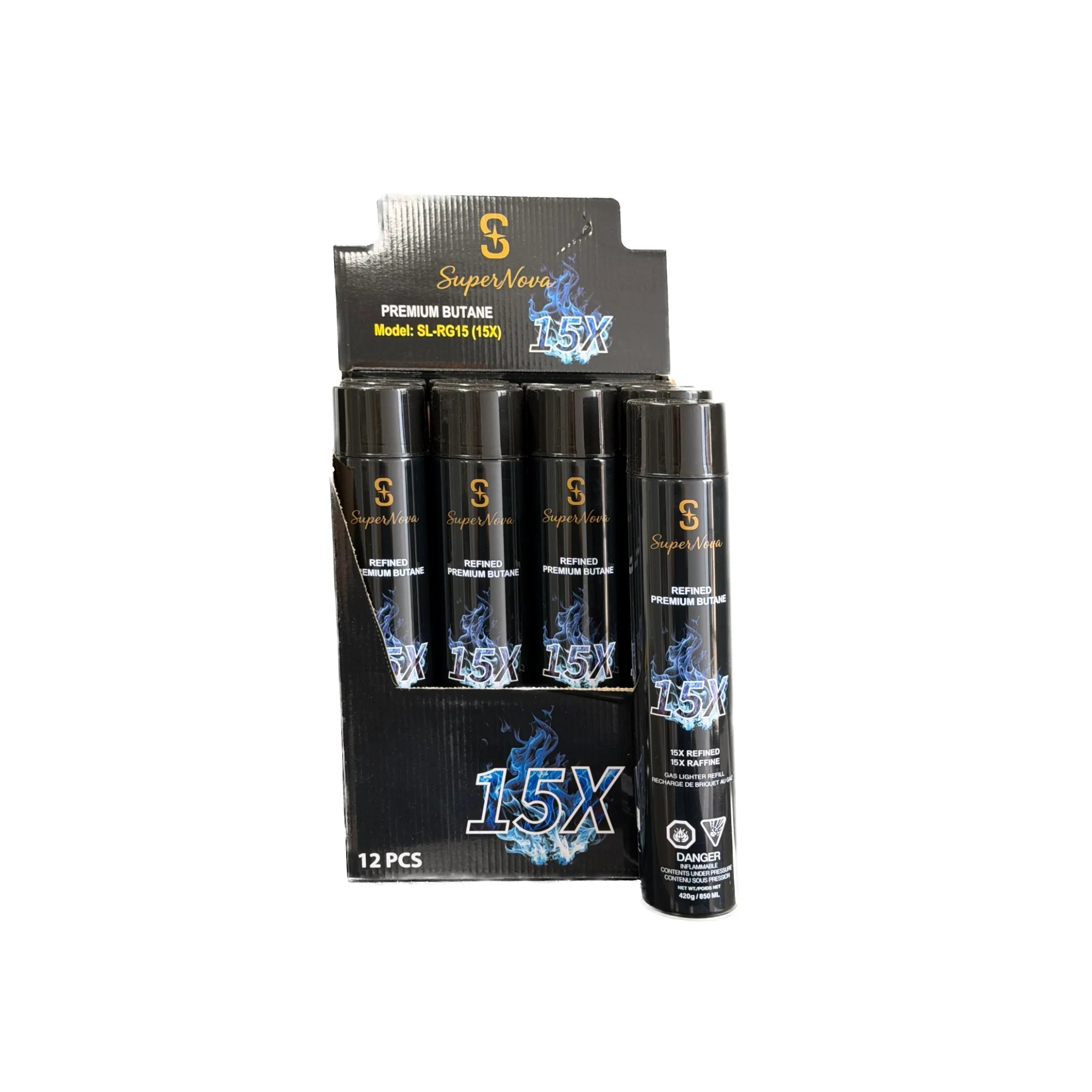 Supernova 15x Premium Butane 850ml 12CT