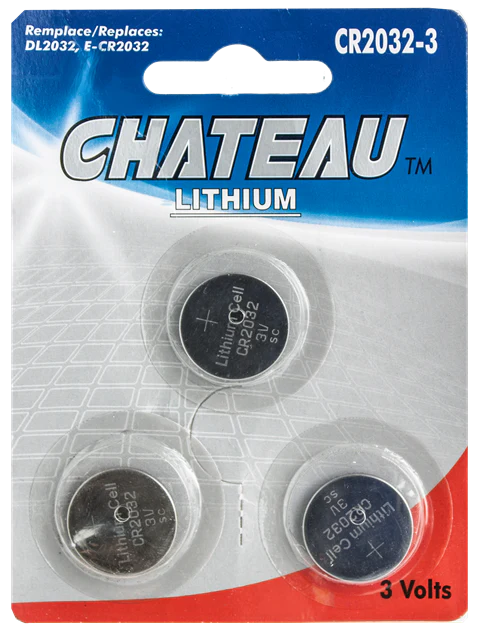 Chateau CR2032 Lithium 3 volt - 3 Pk (20CT)