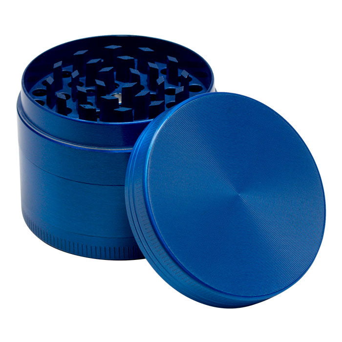 ZG4621-BLU - Blue Aluminium Four Stage 63mm Grinder (10CT)
