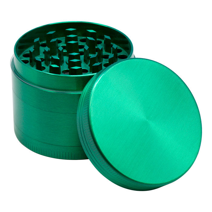 ZG4621-GRE - Green Aluminium Four Stage 63mm Grinder (10CT)