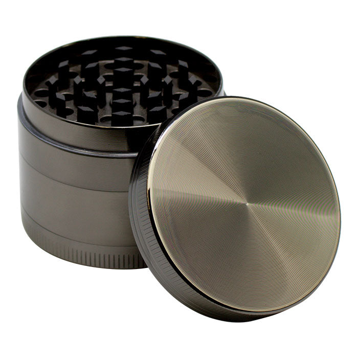 ZG4621-GRY - Gun Grey Aluminium Four Stage 63mm Grinder (10CT)