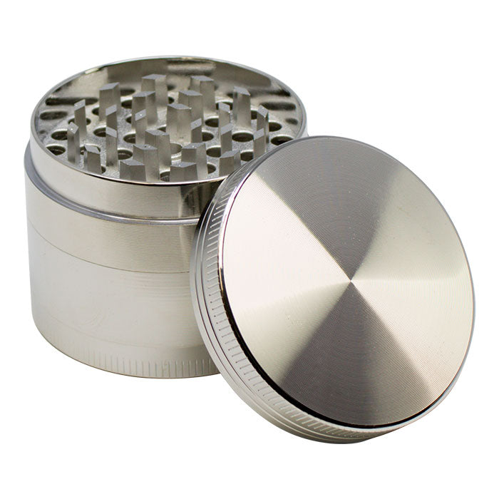 ZG4621-SIL - Silver Aluminium Four Stage 63mm Grinder (10CT)