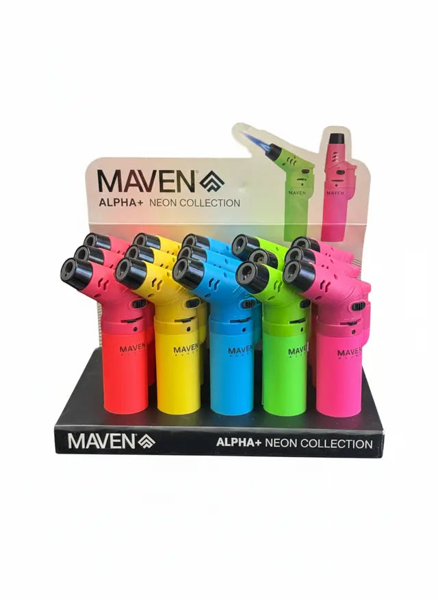 Maven Neon Collection Lighter - Alpha+ 15/Display