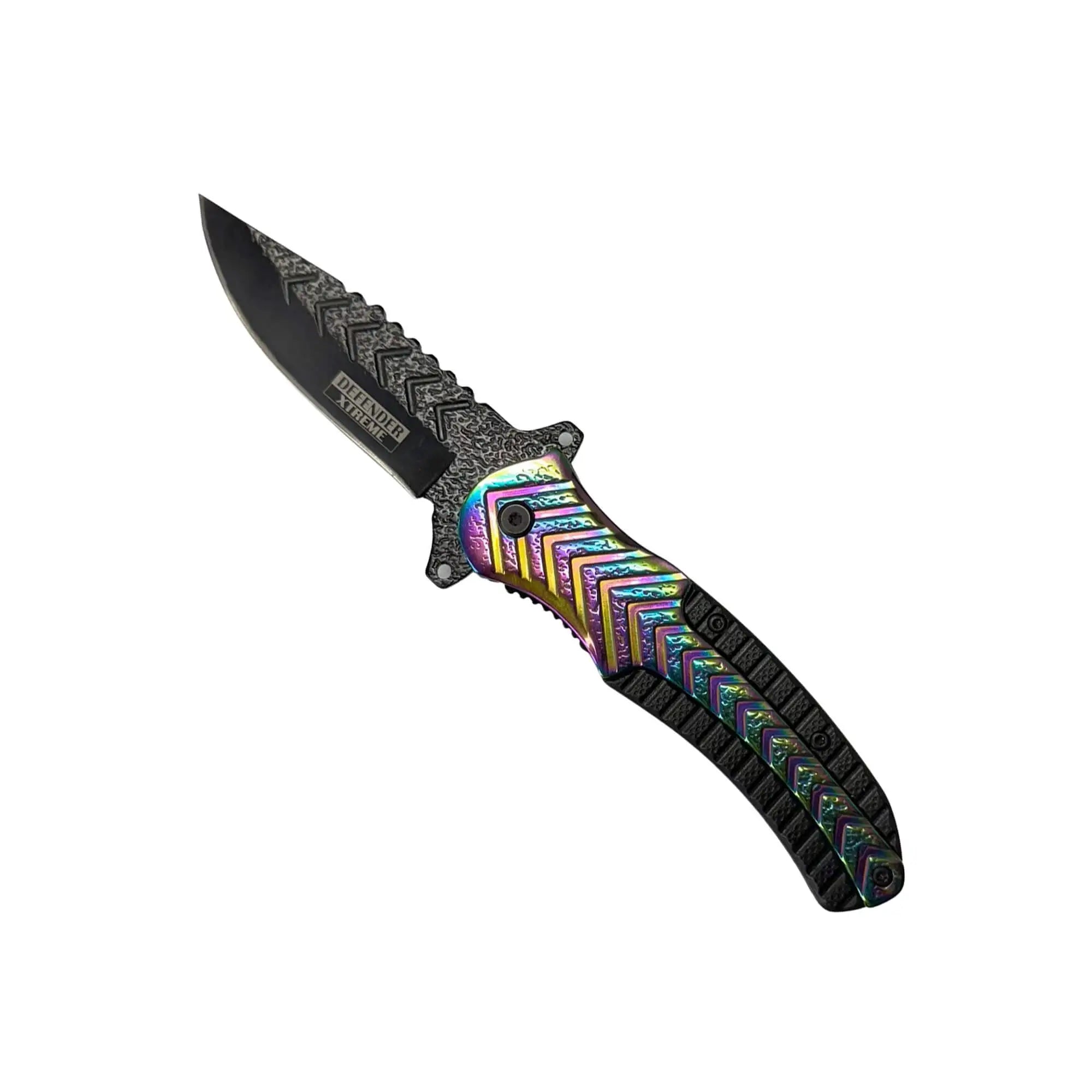 Defender Pocket Knife Foldable - Rainbow