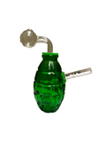 OBO-049 = Green Grenade Oil Glass Bong