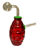 OBO-049 = Red Grenade Oil Glass Bong