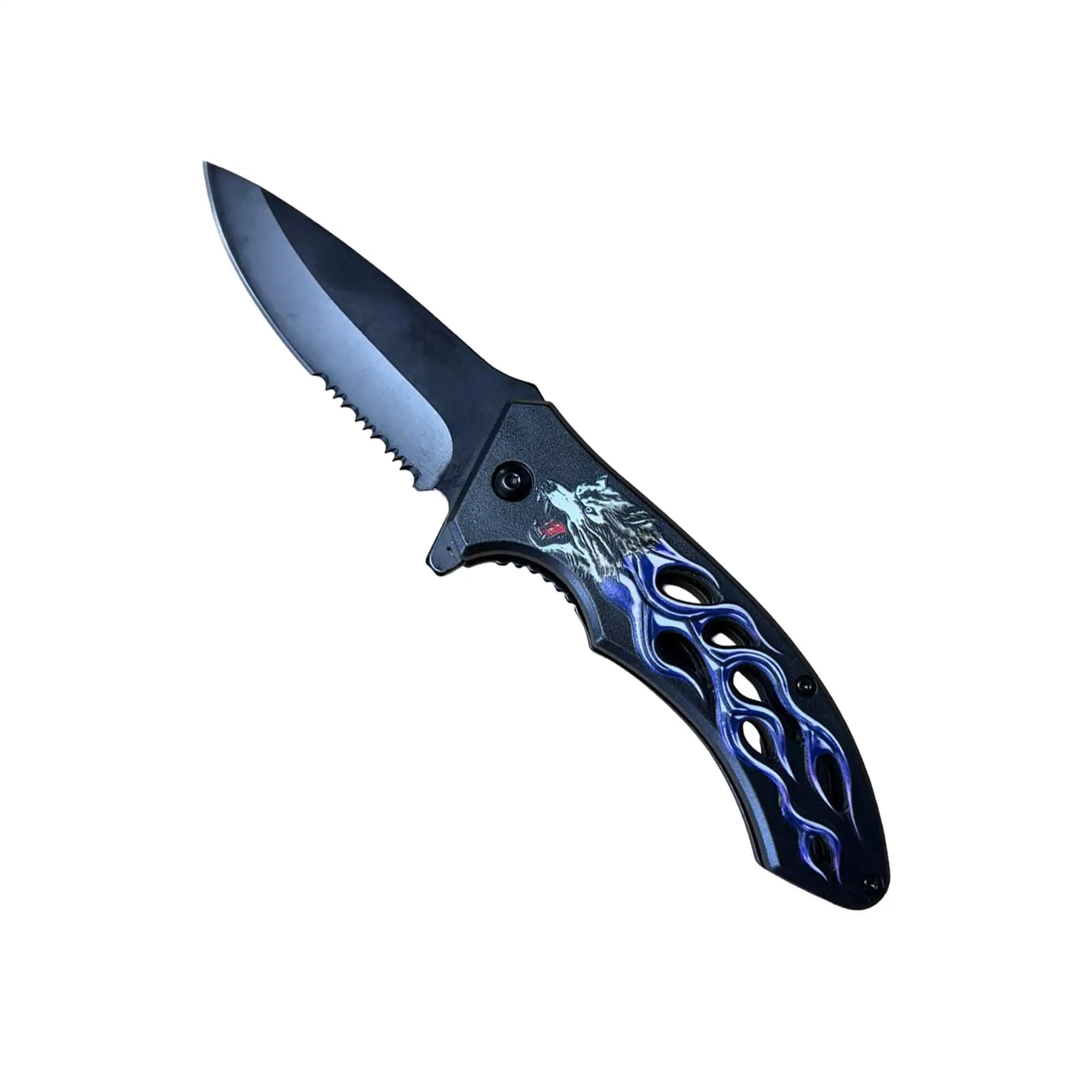 Perucci Pocket Knife Foldable - Flamed