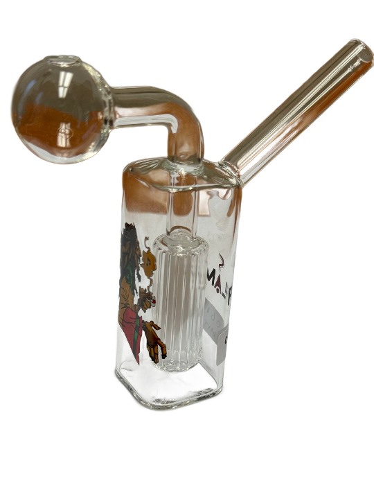 OBO-061 = White Oil Glass Bong