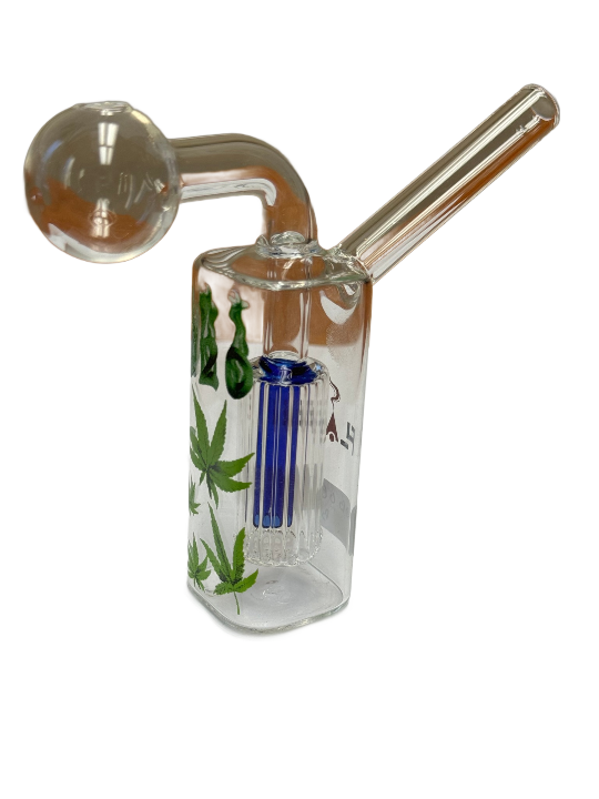 OBO-063 = Blue Oil Glass Bong