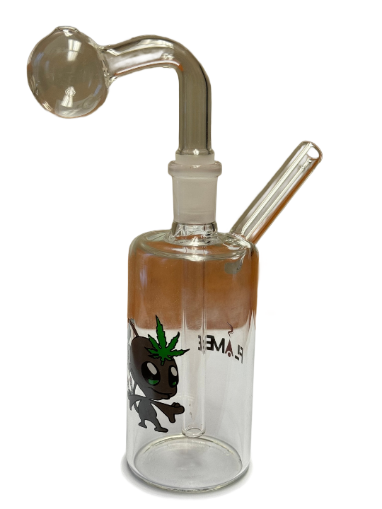OBO-069 = Clear Oil Glass Bong