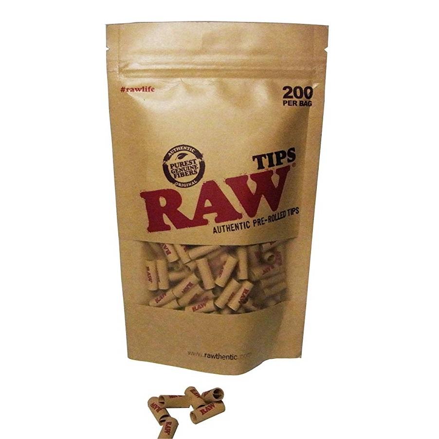RAW Pre-Rolled Tips Bag - 200 Pcs