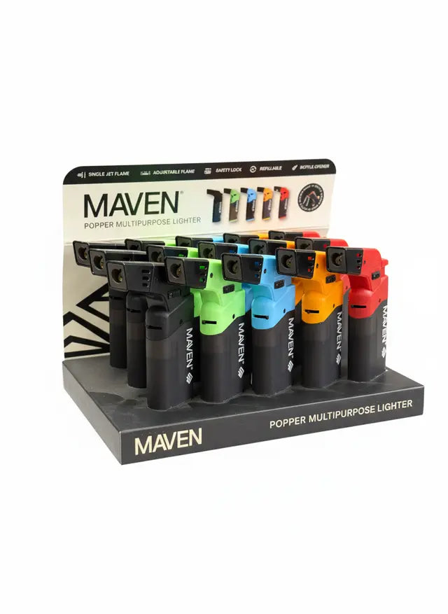 Maven Popper Multipurpose Lighter - 15pc/Display