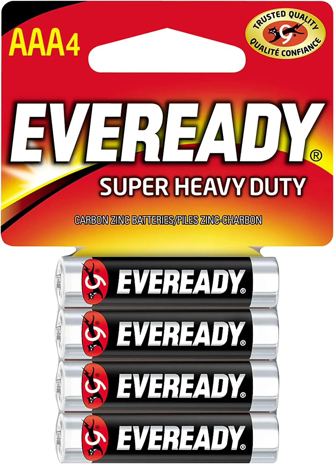 Eveready Super Heavy Duty Carbon Zinc Batteries AAA 4ct - 12CT