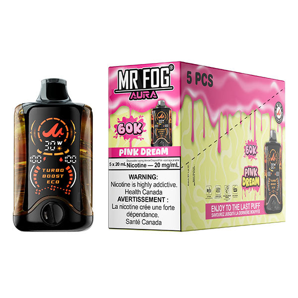 MR FOG AURA 60K Disposable - 5Pc/Carton = Alberta