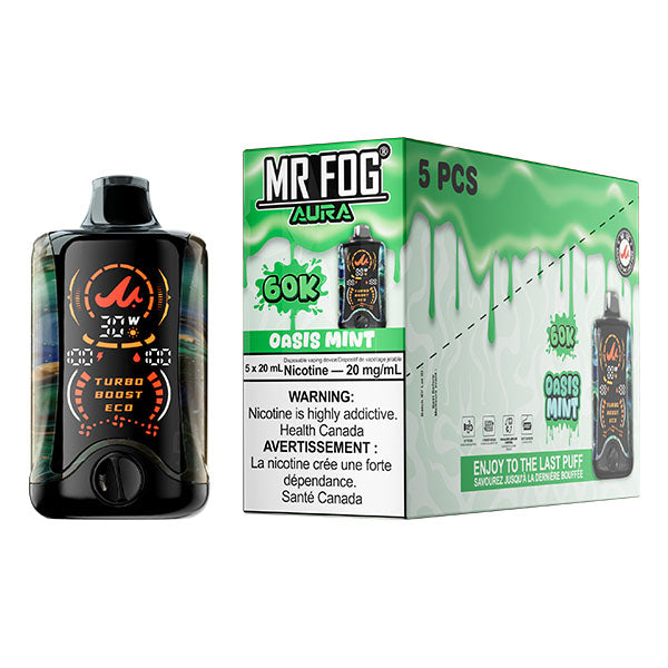 MR FOG AURA 60K Disposable - 5Pc/Carton = Alberta