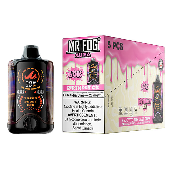 MR FOG AURA 60K Disposable - 5Pc/Carton = Alberta