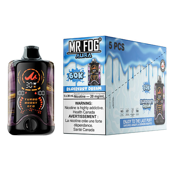 MR FOG AURA 60K Disposable - 5Pc/Carton = Alberta