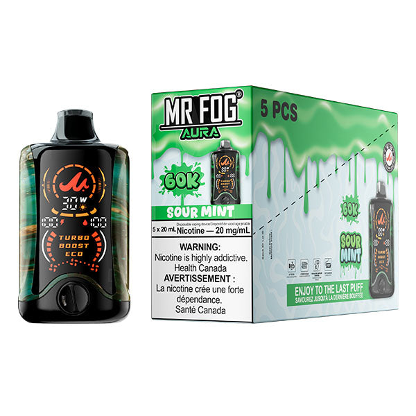 MR FOG AURA 60K Disposable - 5Pc/Carton = Alberta