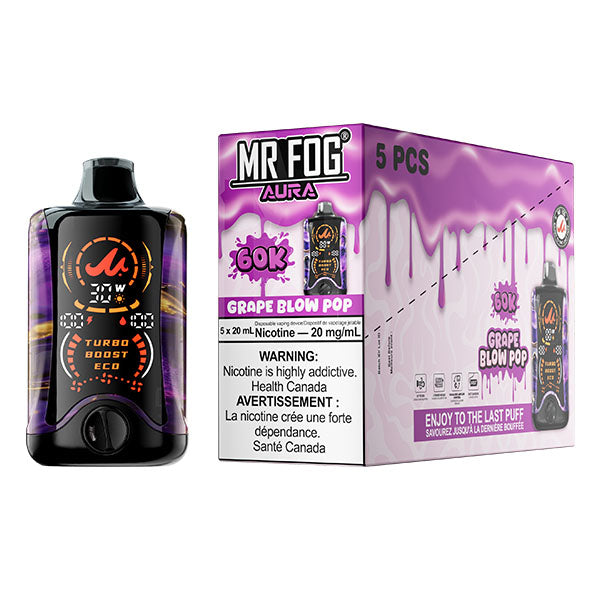 MR FOG AURA 60K Disposable - 5Pc/Carton = Alberta