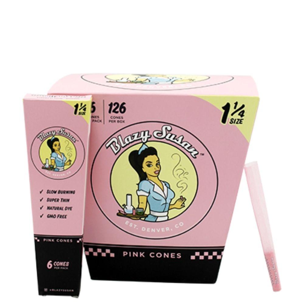 Blazy Susan Pre Rolled 1 1/4 Pink Cones - 21 Pack