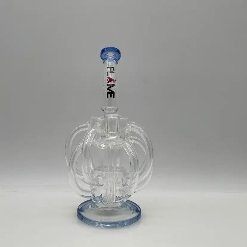 CB-134 = 12” Light Blue Vortex Octopus Bong (Fancy Billy Bong)