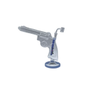 CB-1809 = Jade Blue Gun Bong with Line Perc
