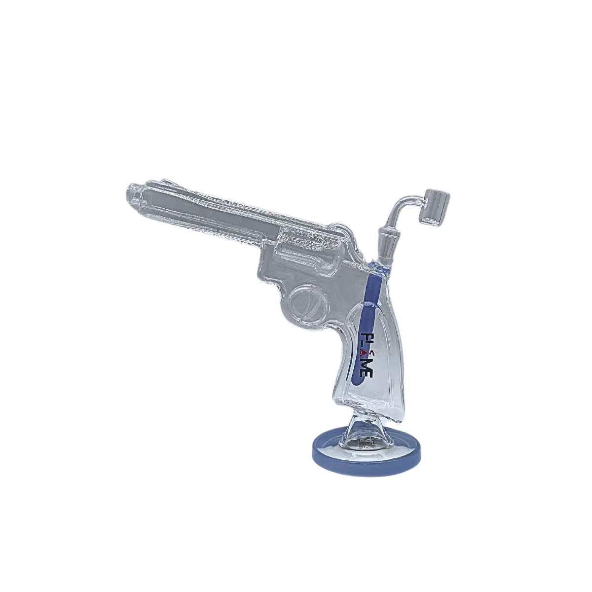 CB-1809 = Jade Blue Gun Bong with Line Perc