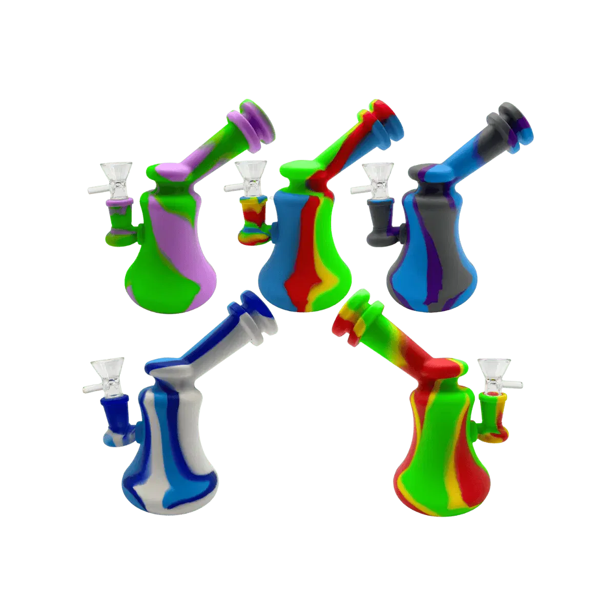 CBS1082 - 17 CM Silicon Herb Rig - Assorted Colours