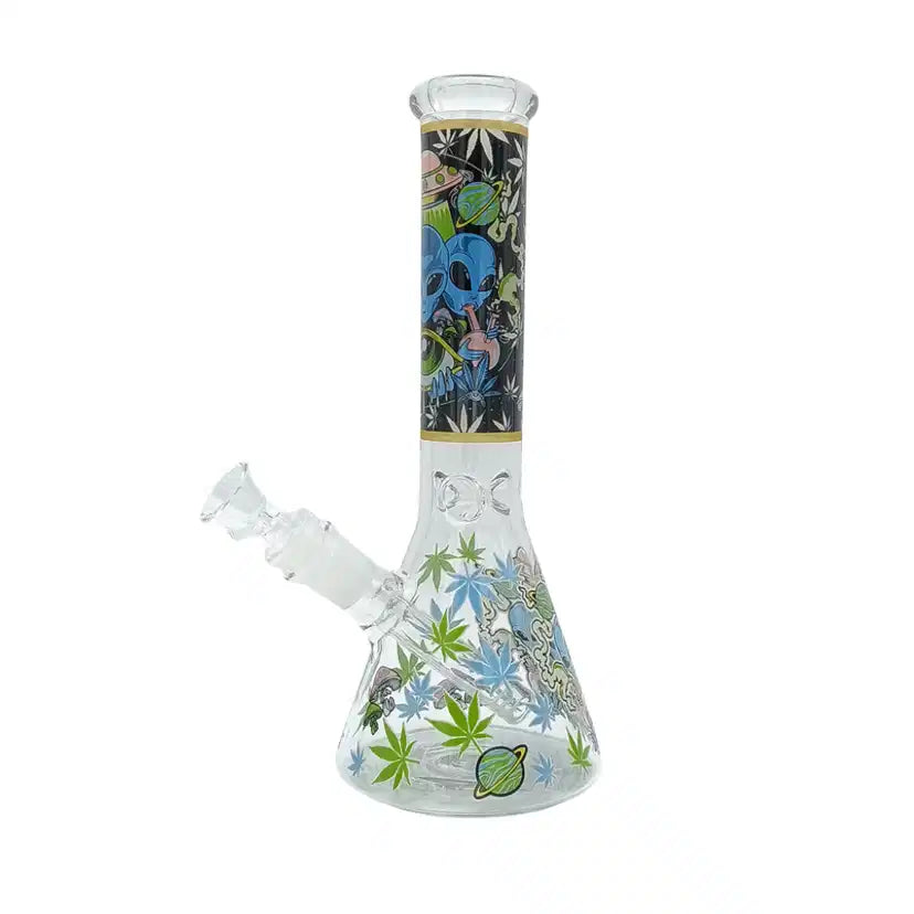 MG-202E = 10” Alien Planet Art Beaker Bong