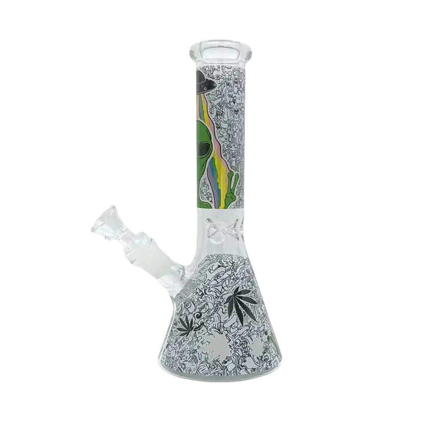 MG-202F = 10” Alien Planet Art Beaker Bong