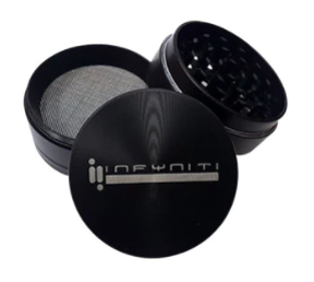 Infyniti Brand Aluminum Grinder - BLACK (GR1055-BK4)