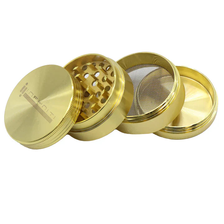Infyniti Branded Zinc Grinder 4 Piece - Gold - GR5640GD4