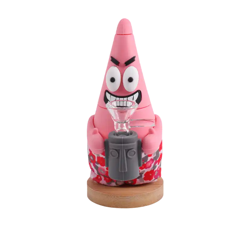 H263 - 6" Starfish Silicone Bong with Moai Bowl