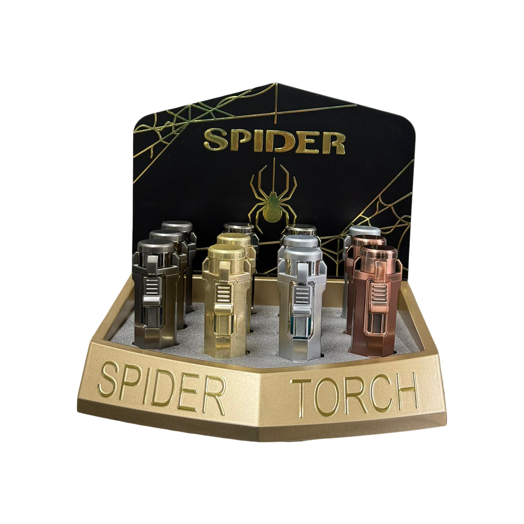 Sp-205 - Spider Torch Lighters - Heavy-Duty Cigar Lighter - 12/Display