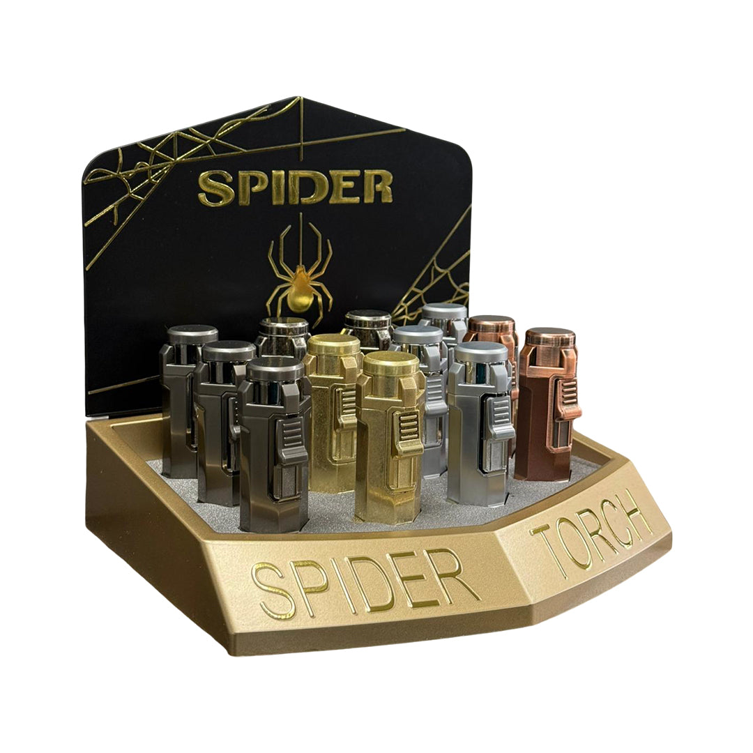 Sp-205 - Spider Torch Lighters - Heavy-Duty Cigar Lighter - 12/Display