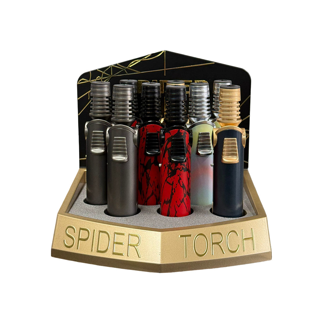 Sp-333 -spider Torch Lighters - Spiral Flame Edition - 9/Display