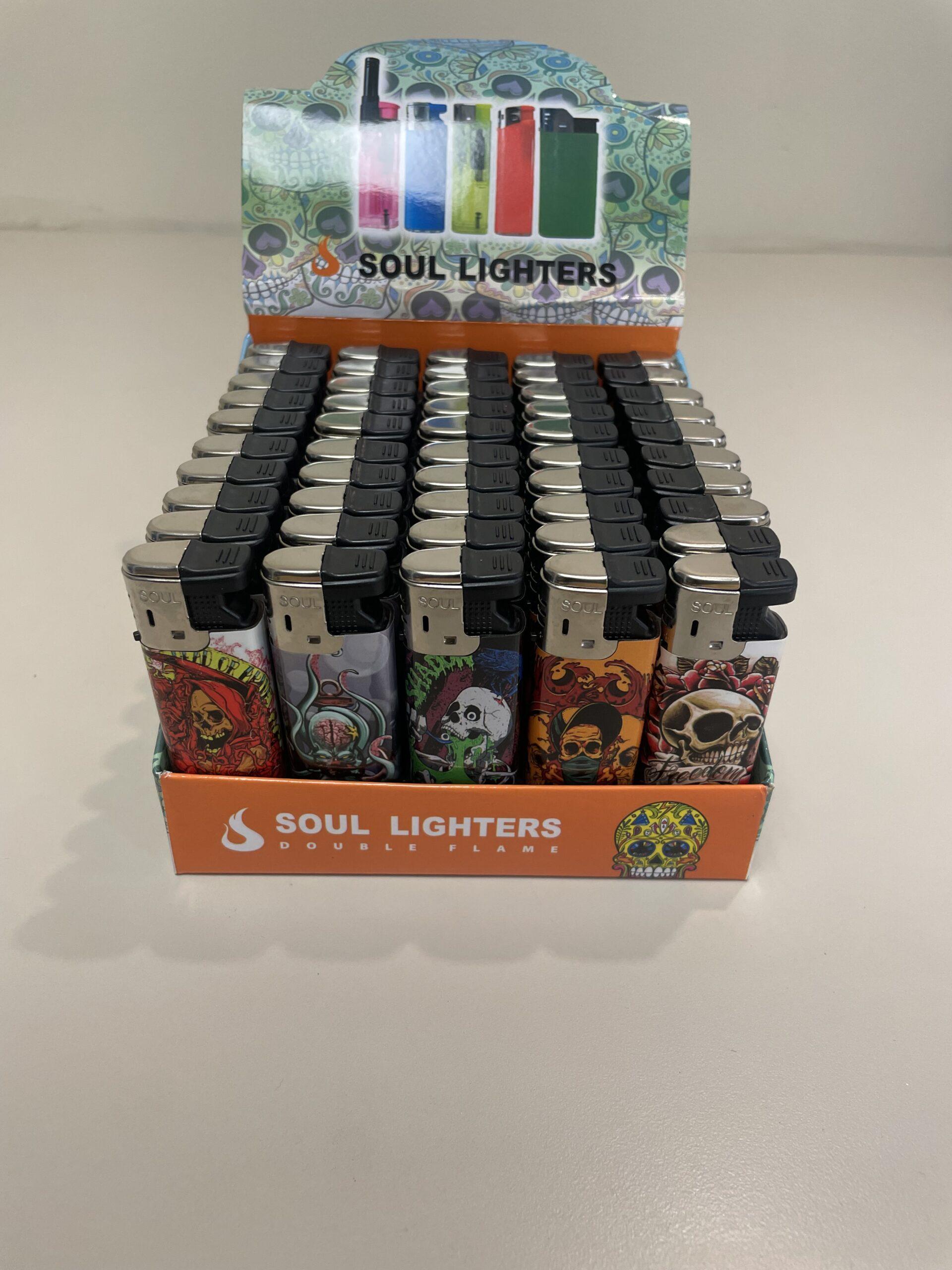 Soul 206- Skull Refillable Torch Lighter- 50ct